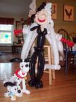 Cruella, Dalmation Dad, and Dalmation Puppy