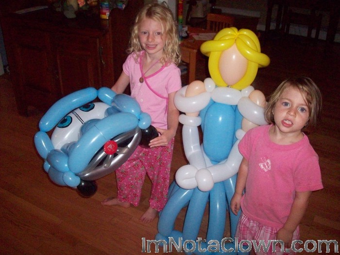 Birthday Balloons - Cinderella and Doc Hudson