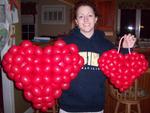 The Grinch's heart, before and after (being displayed by my beautiful wife)