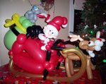 Santa in his sleigh Balloon